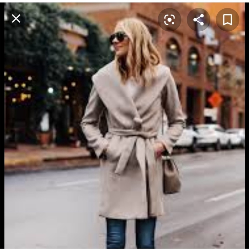 NWOT Ann Taylor Women's Gray wool wrap Coat